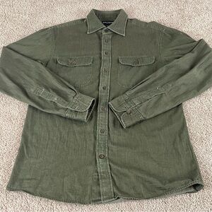 Spier and Mackay Shirt Men’s 16.5 Slim Green Brushed Twill Workshirt Utility S28